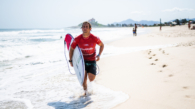 SAQUAREMA, RIO DE JANEIRO, BRAZIL - OCTOBER 16: Nacho Gundesen of Argentina after surfing in Heat 3 of the Round of 32 at the Corona Saquarema Pro on October 16, 2023 at Saquarema, Rio De Janeiro, Brazil. (Photo by Thiago Diz/World Surf League)